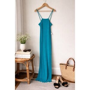 MaisonCléo Turquoise Mermaid Skin Tube Dress 38 M Handmade France IWTV Wardrobe